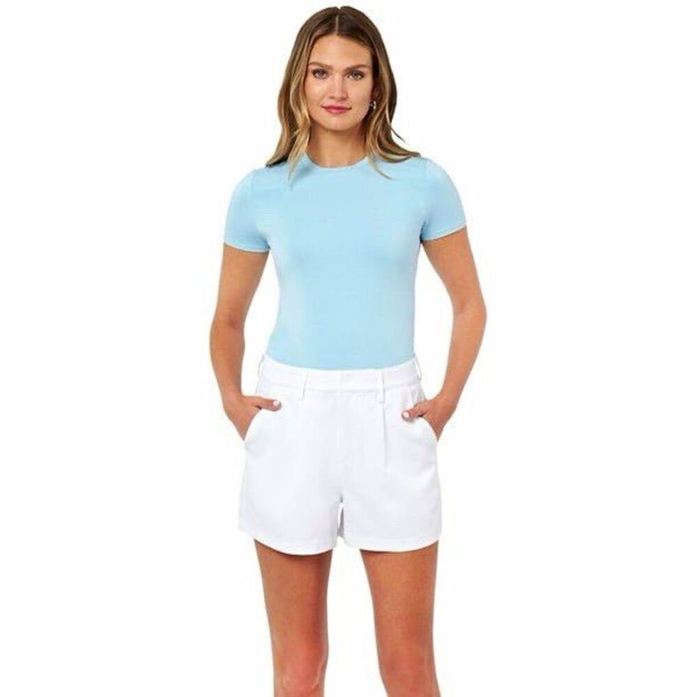 NWT Edited by Remi Bader High Rise Trouser Shorts White - Size 8